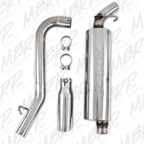 MBRP cat-back exhaust system fits 1997-1999 Jeep 2 inch single side exit Armor Plus Series T409 stainless steel S5512409
