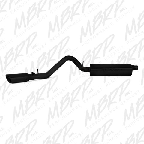 MBRP cat-back exhaust system fits 1997-1999 Jeep Wrangler single side exit aluminized steel black coated S5512BLK