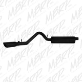 MBRP cat-back exhaust system fits 1997-1999 Jeep Wrangler single side exit aluminized steel black coated S5512BLK