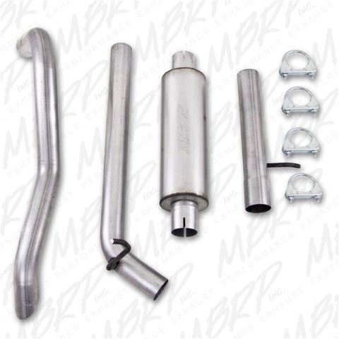 MBRP performance muffler fits Jeep Wrangler aluminized steel S5514AL