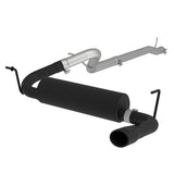 MBRP cat-back exhaust system fits Jeep Wrangler single rear exit aluminized steel black coated S5526BLK