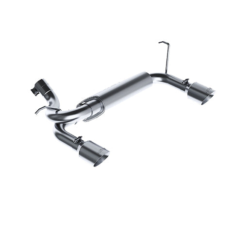 MBRP axle-back exhaust system fits 2007-2011 Jeep Wrangler 2 inch dual rear exit Armor Plus Series T409 stainless steel S5528409