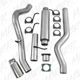 MBRP cat-back exhaust system fits 2001-2005 Chevy Silverado 3500 4 inch single side exit aluminized steel S6000AL