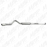 MBRP cat-back exhaust system fits 2001-2005 Chevy Silverado 3500 4 inch single side exit aluminized steel S6000AL