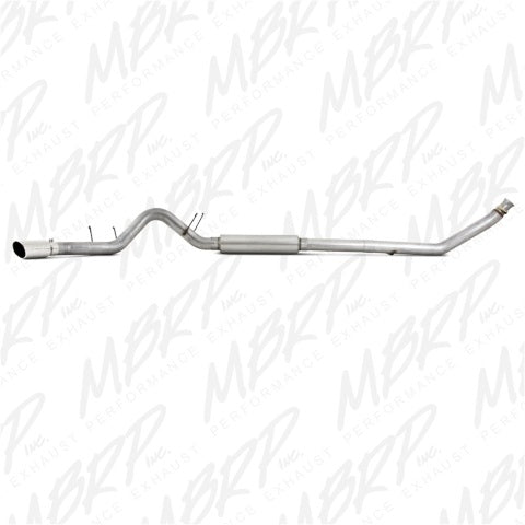 Fits 1998-2002 Dodge Ram 2500 4in. Turbo Back; Single Side; AL - S6100AL