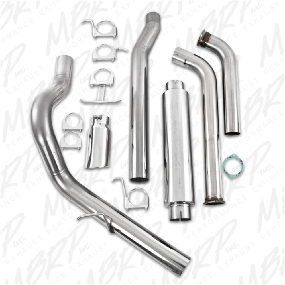 MBRP turbo-back exhaust system fits Ford F-350 single side exit Armor Plus Series T409 stainless steel S6206409
