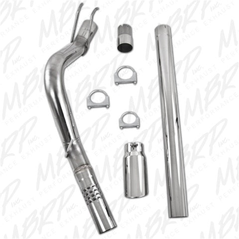MBRP filter-back exhaust system fits Ford F-250 single side exit Armor Plus Series T409 stainless steel S6242409