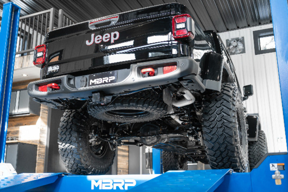 MBRP filter-back exhaust system fits Jeep Gladiator Armor Plus Series T409 stainless steel S6502409