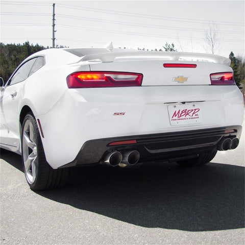 Fits 2016-2024 Chevrolet Camaro 3" Dual Axle Back; Quad Tips; Aluminized-S7036AL