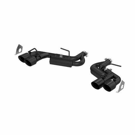 Fits 2016-24 Chevrolet Camaro 2.5" Axle Back; NPP Only; Black Coated-S7039BLK