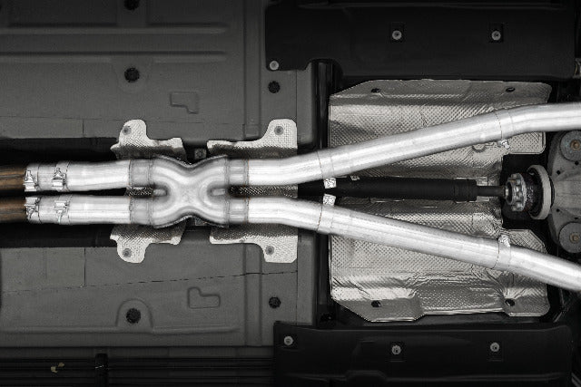 Fits 2015-2022 Dodge Challenger 3in. Cat Back; Dual Rear; Quad Tips - S7114AL
