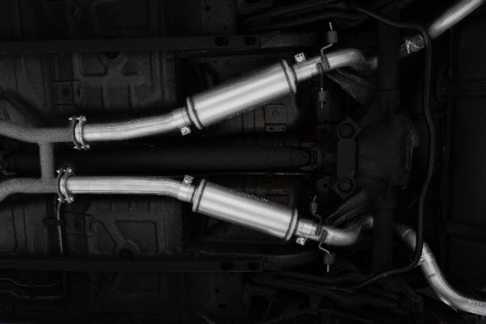 Fits 1999-03 Ford Mustang 2.5" Cat Back; Dual Split Rear; 3.5" tips; AL-S7221AL