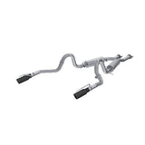 MBRP cat-back exhaust system fits Ford Mustang 2.5 inch dual split rear exit aluminized steel S7221ALBT