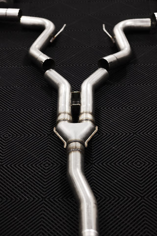 MBRP cat-back exhaust system fits 2019-2023 Ford Mustang 3 inch Armor Pro Series T304 stainless steel carbon fiber tip S72233CF