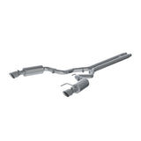 MBRP cat-back exhaust system fits Ford Mustang 4.5 inch dual split rear exit Armor Plus Series T409 stainless steel S7239409