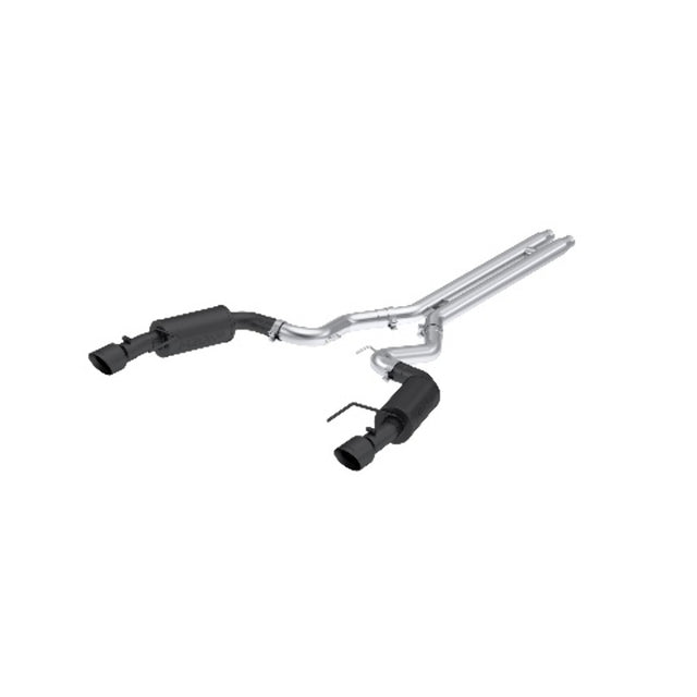 MBRP cat-back exhaust system fits Ford Mustang 4.5 inch dual split rear exit aluminized steel S7251BLK