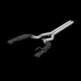 MBRP cat-back exhaust system fits Ford Mustang 4.5 inch dual split rear exit aluminized steel S7253BLK