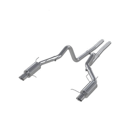 MBRP cat-back exhaust system fits Ford Mustang dual split rear exit Armor Plus Series T409 stainless steel S7258409