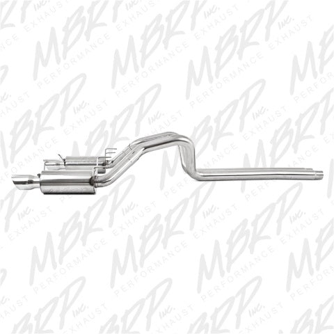MBRP cat-back exhaust system fits Ford Mustang dual split rear exit Armor Plus Series T409 stainless steel S7258409