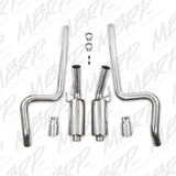 MBRP cat-back exhaust system fits Ford Mustang dual split rear exit Armor Plus Series T409 stainless steel S7258409