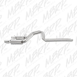 MBRP cat-back exhaust system fits Ford Mustang dual split rear exit Armor Pro Series T304 stainless steel S7260304