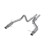 MBRP cat-back exhaust system fits 2011-2014 Ford Mustang dual split rear exit Armor Plus Series T409 stainless steel S7264409