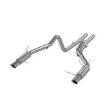 MBRP cat-back exhaust system fits 2011-2012 Ford Mustang dual split rear exit aluminized steel S7264AL