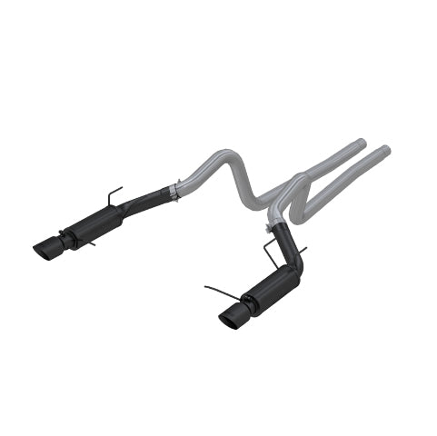 MBRP cat-back exhaust system fits 2011-2014 Ford Mustang dual split rear exit aluminized steel S7264BLK