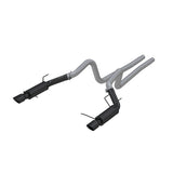 MBRP cat-back exhaust system fits 2011-2014 Ford Mustang dual split rear exit aluminized steel S7264BLK