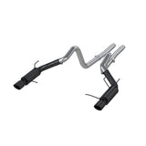 MBRP cat-back exhaust system fits 2011-2014 Ford Mustang dual split rear exit aluminized steel S7264BLK