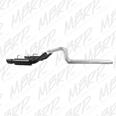 MBRP cat-back exhaust system fits 2011-2014 Ford Mustang dual split rear exit aluminized steel S7264BLK
