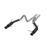 MBRP cat-back exhaust system fits 2011-2014 Ford Mustang dual split rear exit aluminized steel S7264BLK