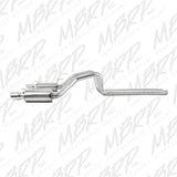 MBRP cat-back exhaust system fits Ford Mustang dual split rear exit Armor Plus Series T409 stainless steel S7269409