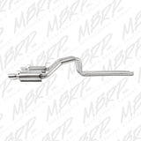 MBRP cat-back exhaust system fits Ford Mustang dual split rear exit Armor Plus Series T409 stainless steel S7269409