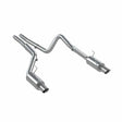 MBRP cat-back exhaust system fits Ford Mustang dual split rear exit Armor Plus Series T409 stainless steel S7269409