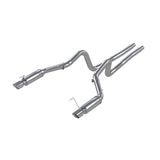 MBRP cat-back exhaust system fits 2007-2010 Ford Mustang dual split rear exit aluminized steel S7270AL