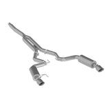 MBRP cat-back exhaust system fits Ford Mustang 4.5 inch dual split rear exit aluminized steel S7274AL
