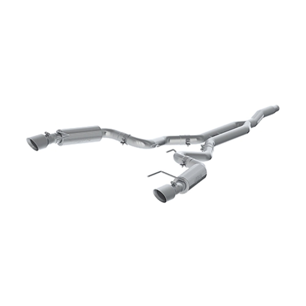 MBRP cat-back exhaust system fits 2015-2026 Ford Mustang 4.5 inch dual split rear exit aluminized steel S7275AL