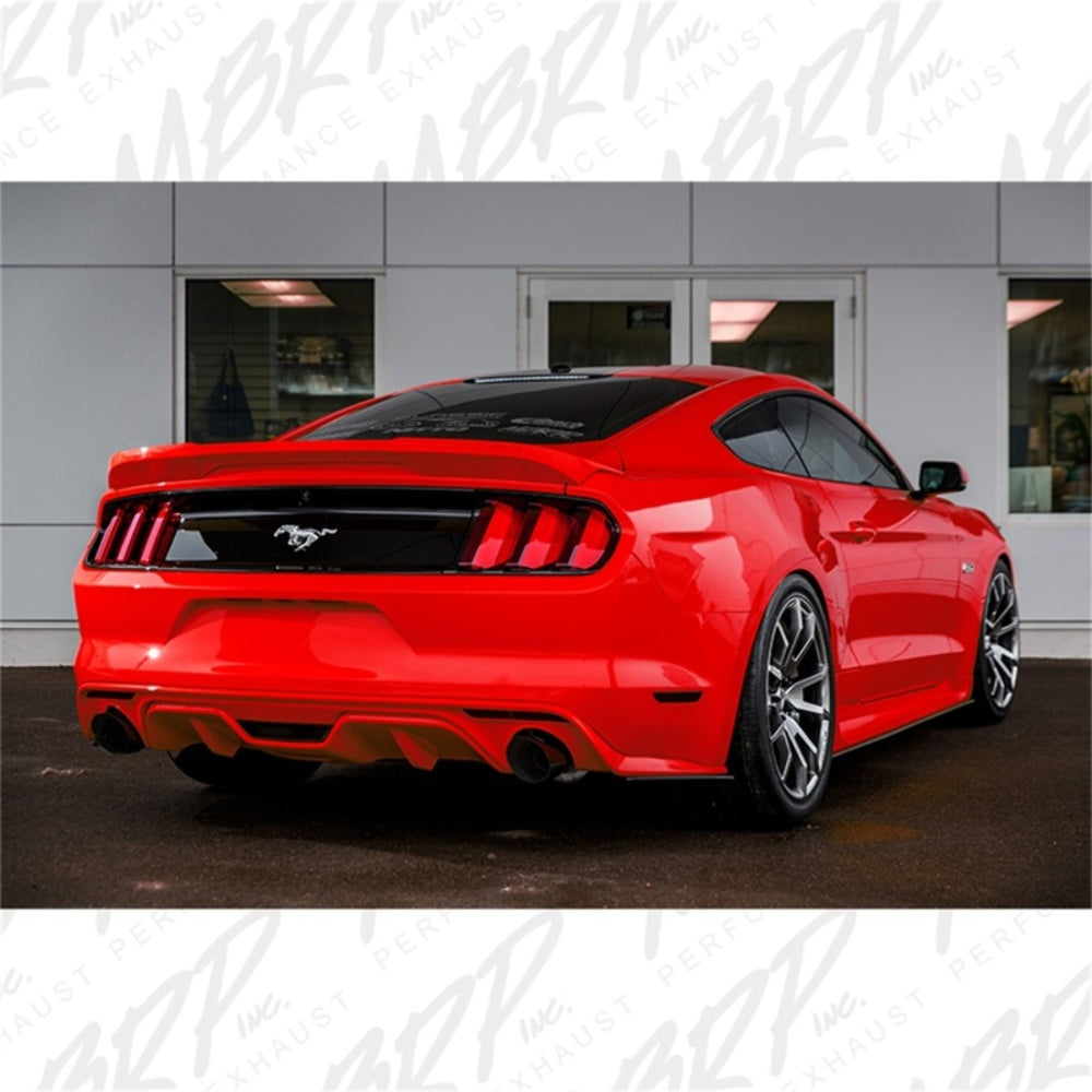 MBRP cat-back exhaust system fits 2015-2024 Ford Mustang 4.5 inch dual split rear exit aluminized steel S7275BLK