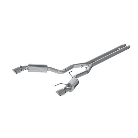 MBRP cat-back exhaust system fits Ford Mustang 4.5 inch dual split rear exit Armor Plus Series T409 stainless steel S7277409