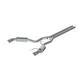 MBRP cat-back exhaust system fits Ford Mustang 4.5 inch dual split rear exit Armor Plus Series T409 stainless steel S7277409