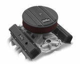 t SBC Vintage Series Finned Valve Covers - Satin Black Machined Finish - 241-242 Holley