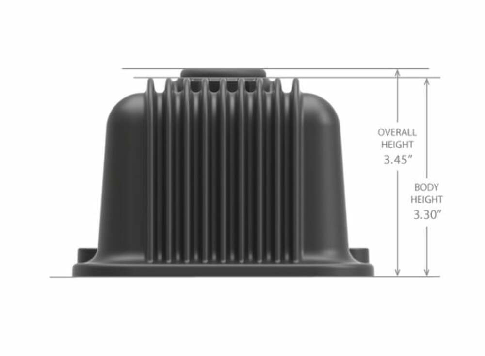 t SBC Vintage Series Finned Valve Covers - Satin Black Machined Finish - 241-242 Holley