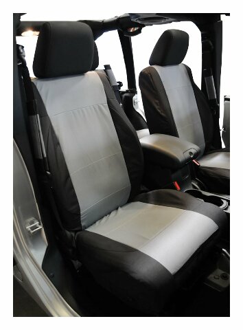 RT Off-Road seat cover fits 2007-2010 Jeep Wrangler black gray fabric SC30021