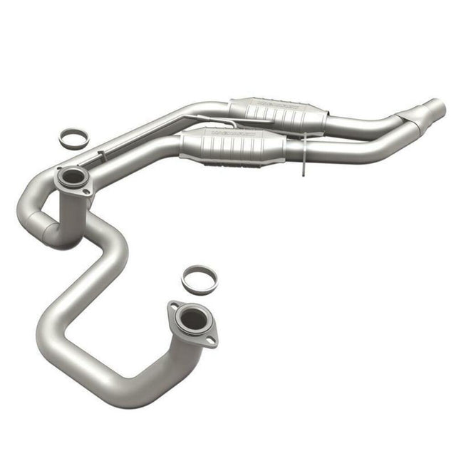 direct-fit catalytic converter fits 1989-1992 Chevy Camaro 5L and 1988-1992 Chevy Camaro 5.7L V8 rear front Federal EPA gasket included 7713078 Schultz