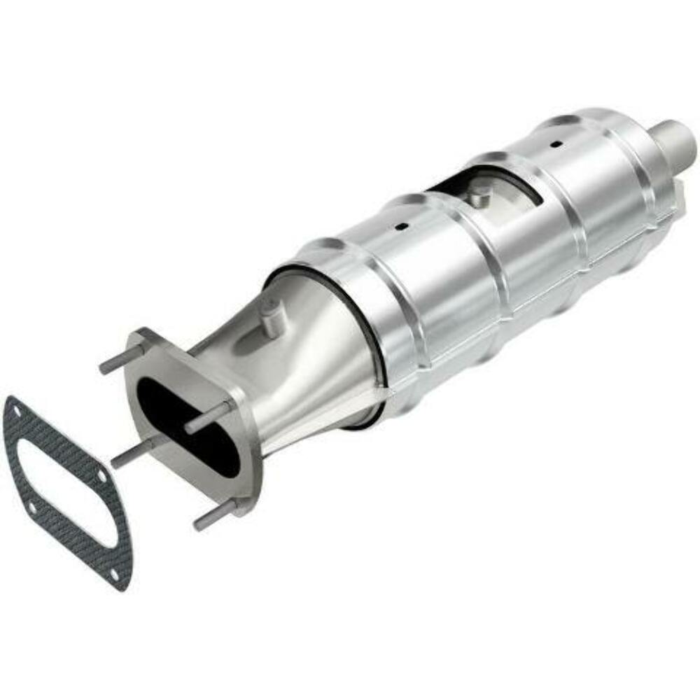 direct-fit catalytic converter fits 1987-1996 Ford F-250 5.8L and 1988-1995 Ford E-350 Econoline 5.8L V8 rear front Federal EPA gasket included 7713258 Schultz