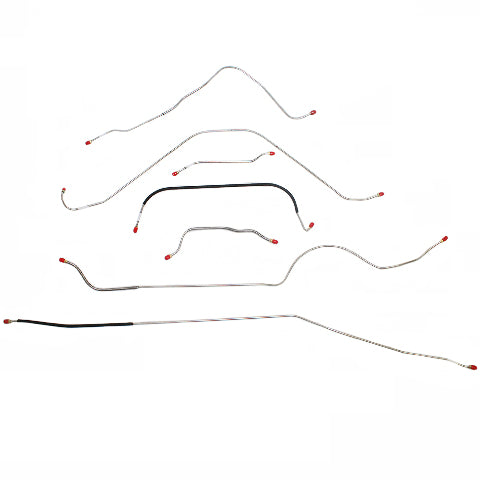 1957 Ford Thunderbird Complete Brake Line Kit Power Brakes Steel 7 Pieces SCK5702OM
