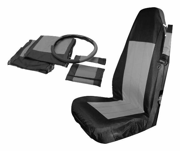RT Off-Road seat cover fits 2003-2006 Jeep Wrangler black gray fabric SCP20021