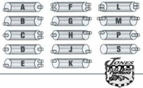 Jones Exhaust SD626-4D Super Duty Muffler 2.5 Inlet, 2.5 Outlet