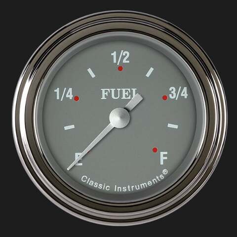 Silver Gray 2 1/8" Fuel Gauge SG109SLF